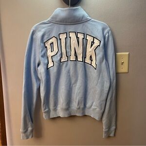 Victoria’s Secret PINK Embroidered Quarter zip sweatshirt
